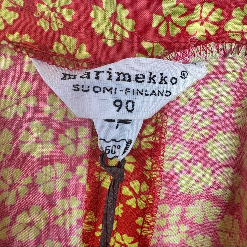 Marimekko Kilpikonna Red Floral Romper 90cm (18-24M) - Picture 2 of 8